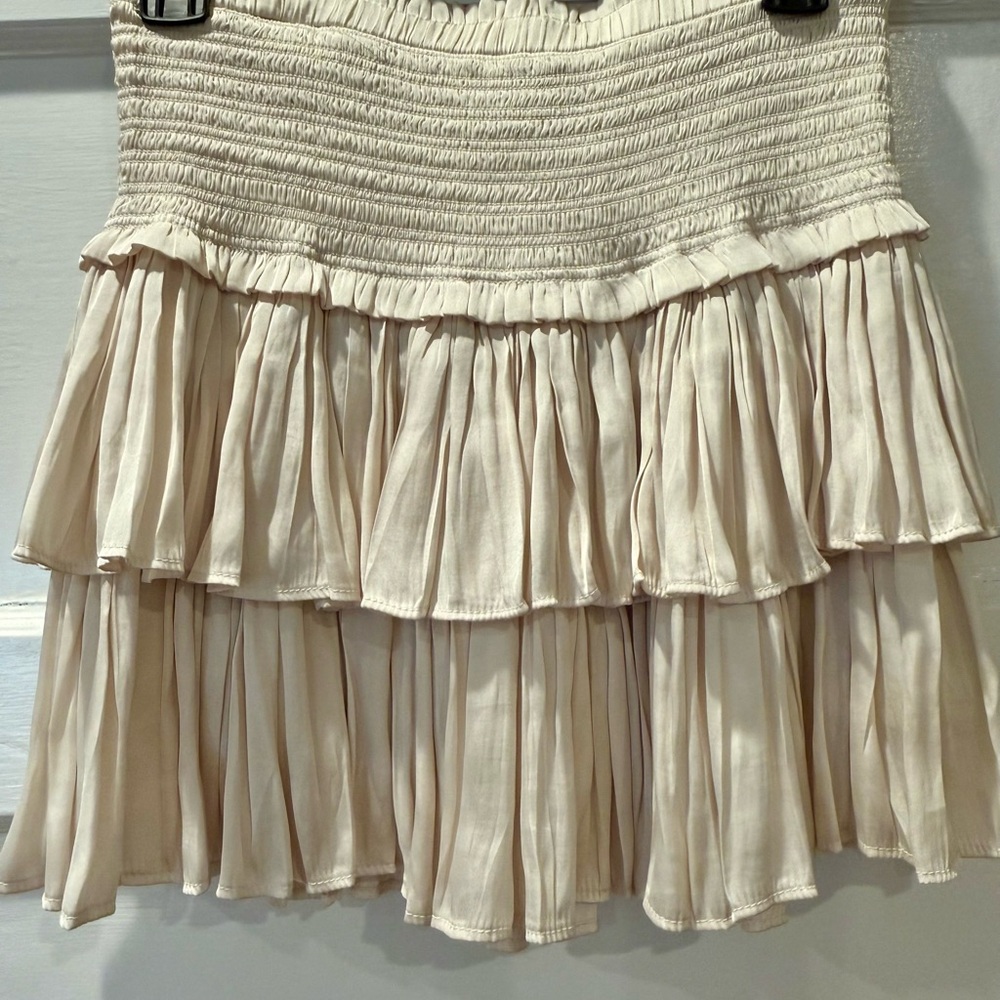 Cream Tiered Women's Skirt
